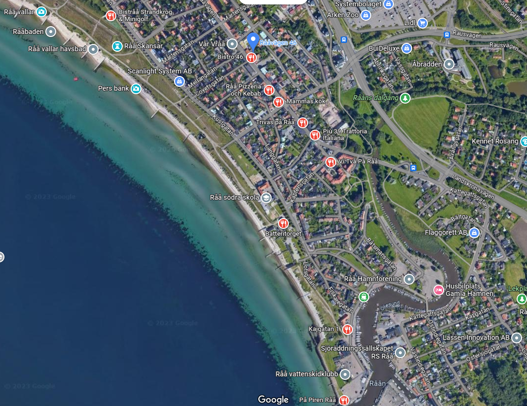 Karta över Råå